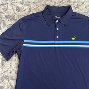 GOLF AUGUSTA NATIONAL NWOT Masters Tech NAVY Blue Polo Shirt L
